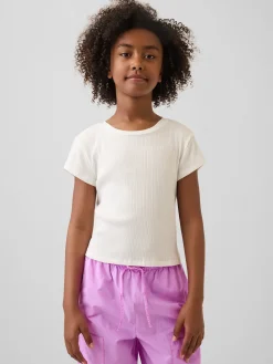 Kids Variegated Rib Fitted T-Shirt