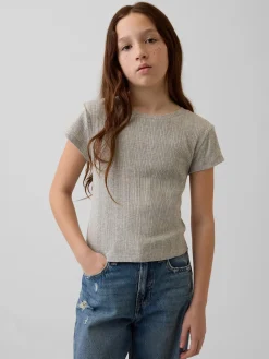 Kids Variegated Rib Fitted T-Shirt