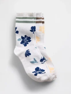 Kids Varsity Floral Crew Socks