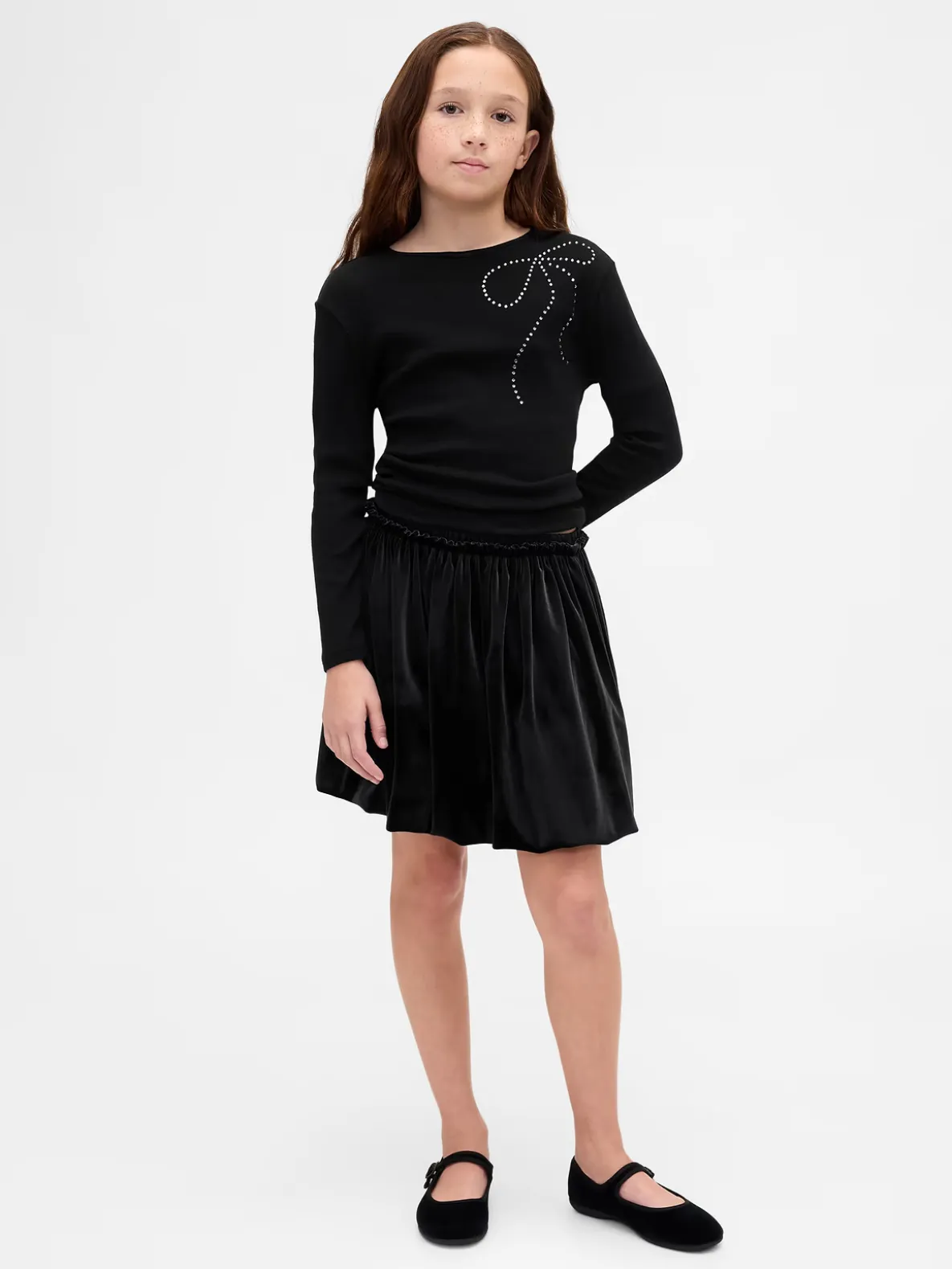 Kids Velour Bubble Skirt
