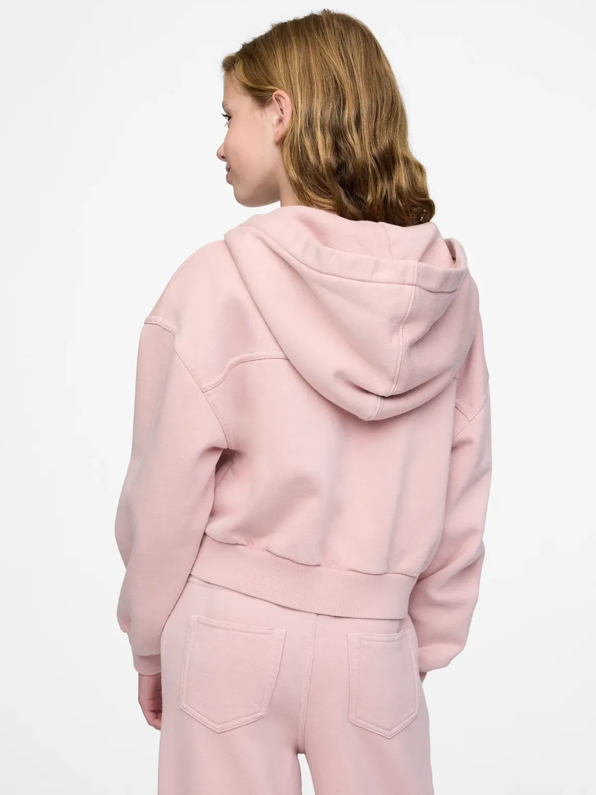 Kids VintageSoft Crop Zip Hoodie