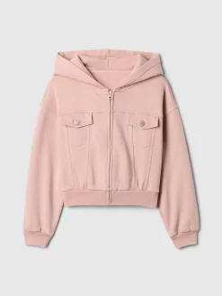 Kids VintageSoft Crop Zip Hoodie