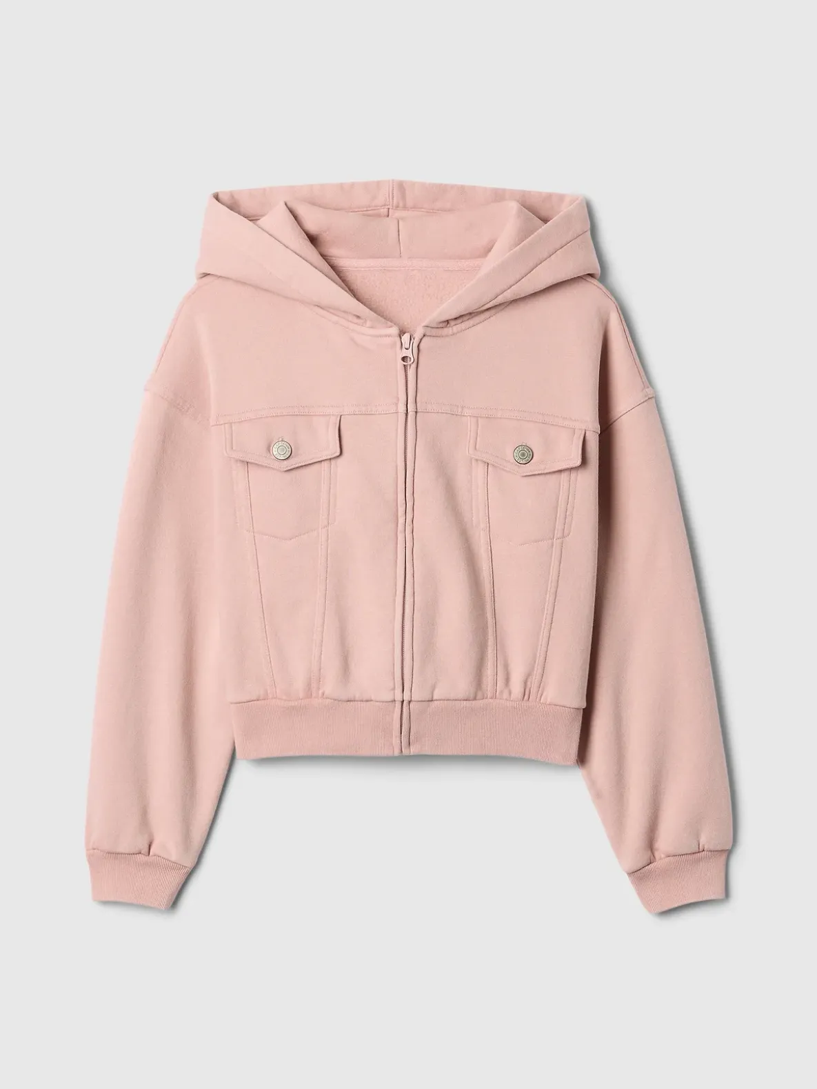 Kids VintageSoft Crop Zip Hoodie