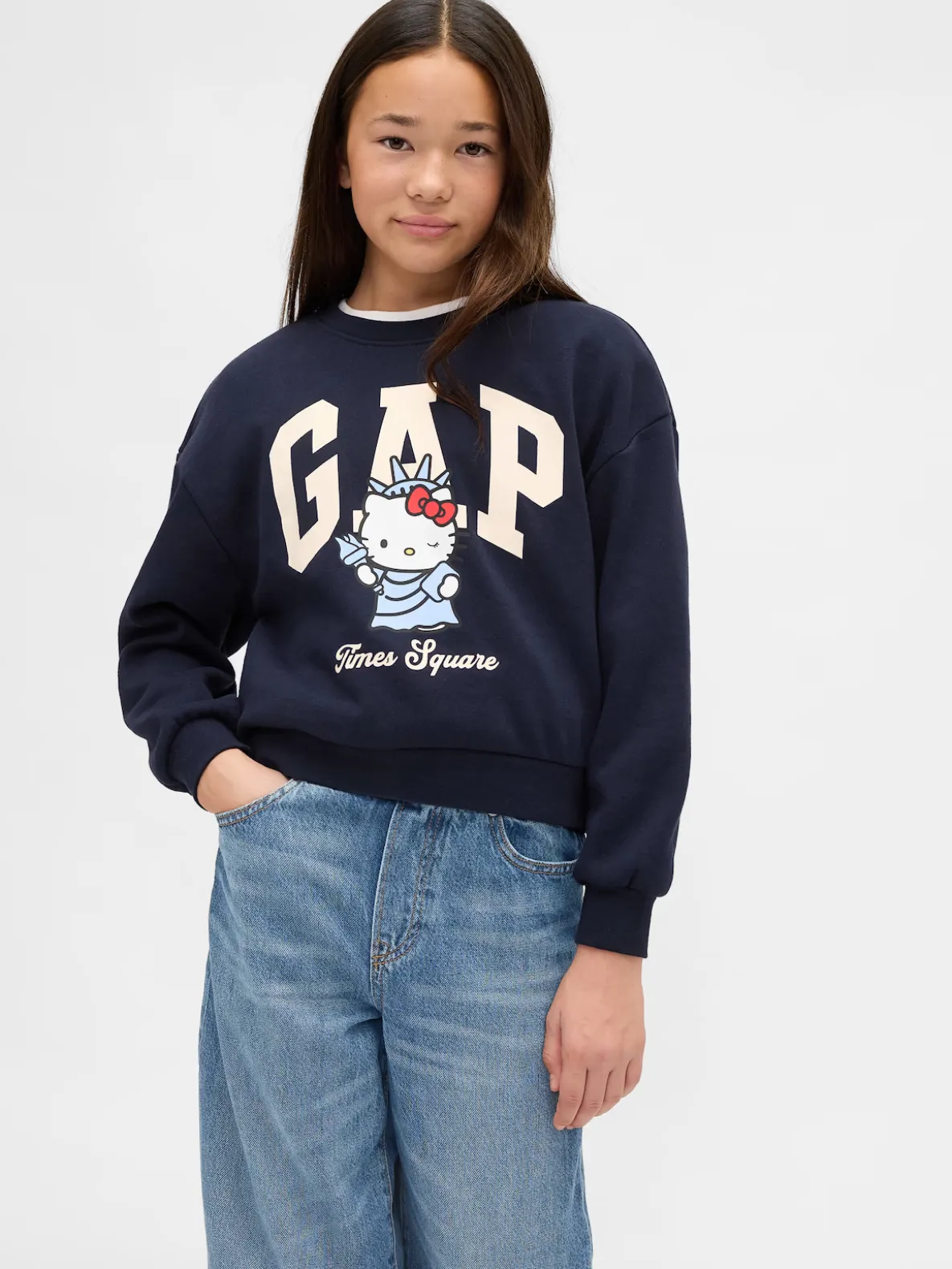 Kids VintageSoft Hello Kitty Logo Sweatshirt