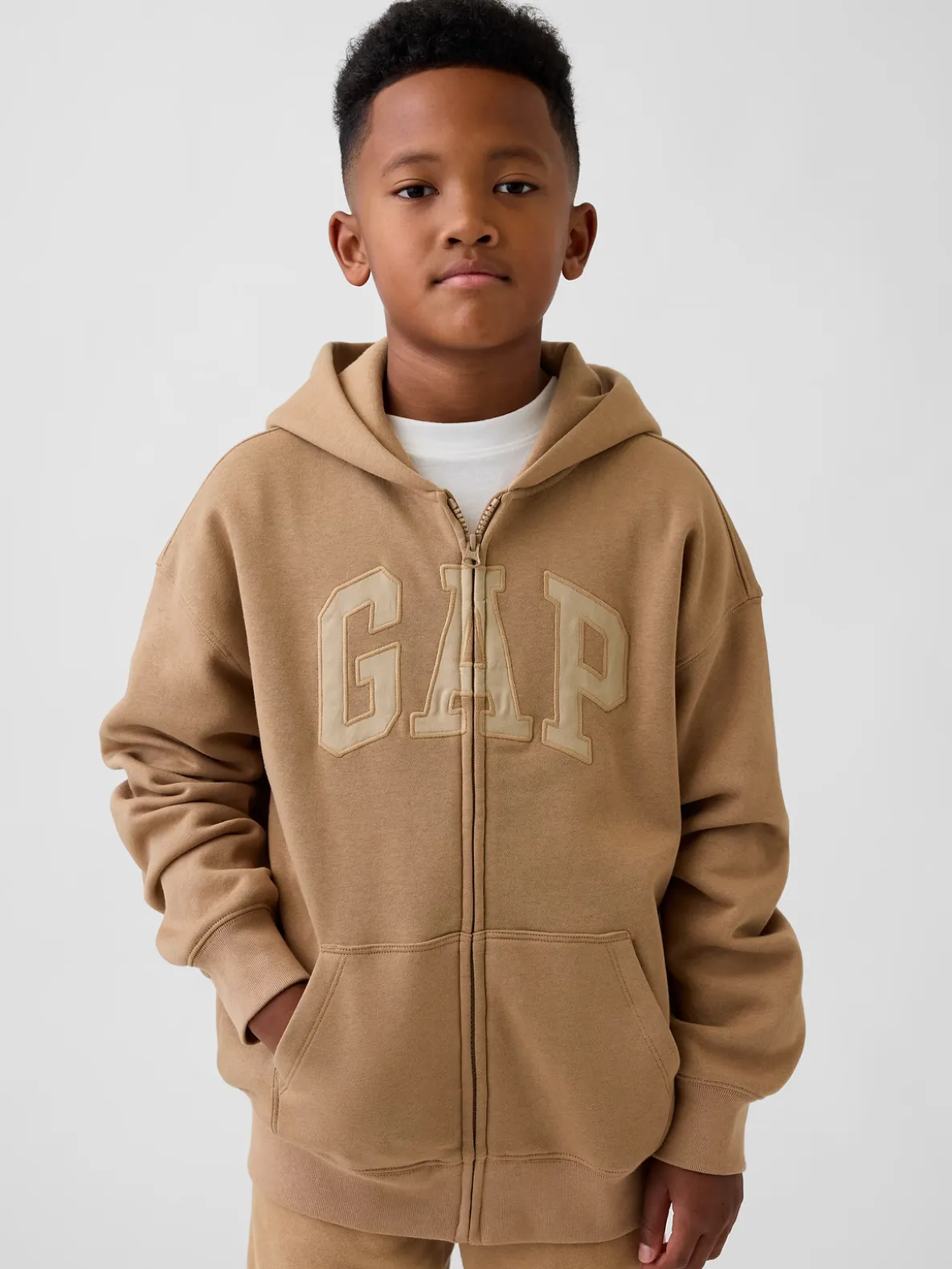 Kids VintageSoft Logo Zip Hoodie