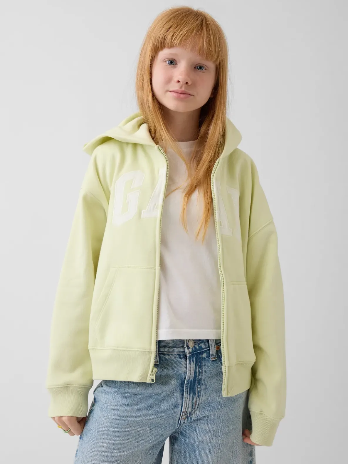 Kids VintageSoft Logo Zip Hoodie