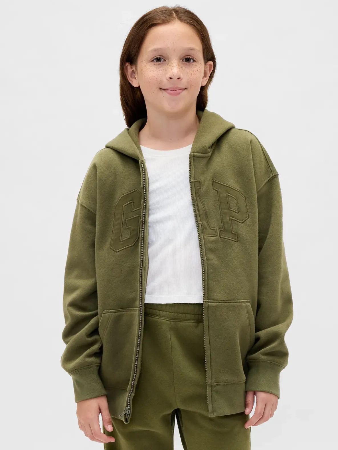 Kids VintageSoft Logo Zip Hoodie