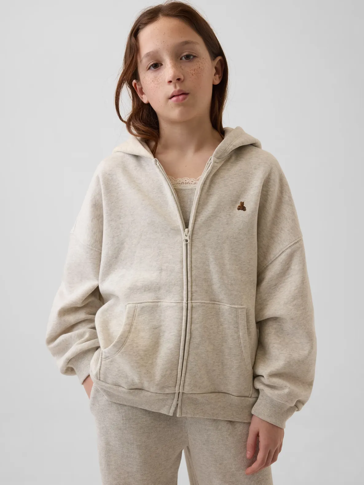Kids VintageSoft Oversized Zip Hoodie