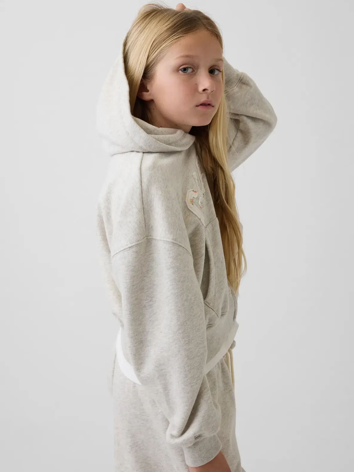 Kids VintageSoft Oversized Logo Zip Hoodie