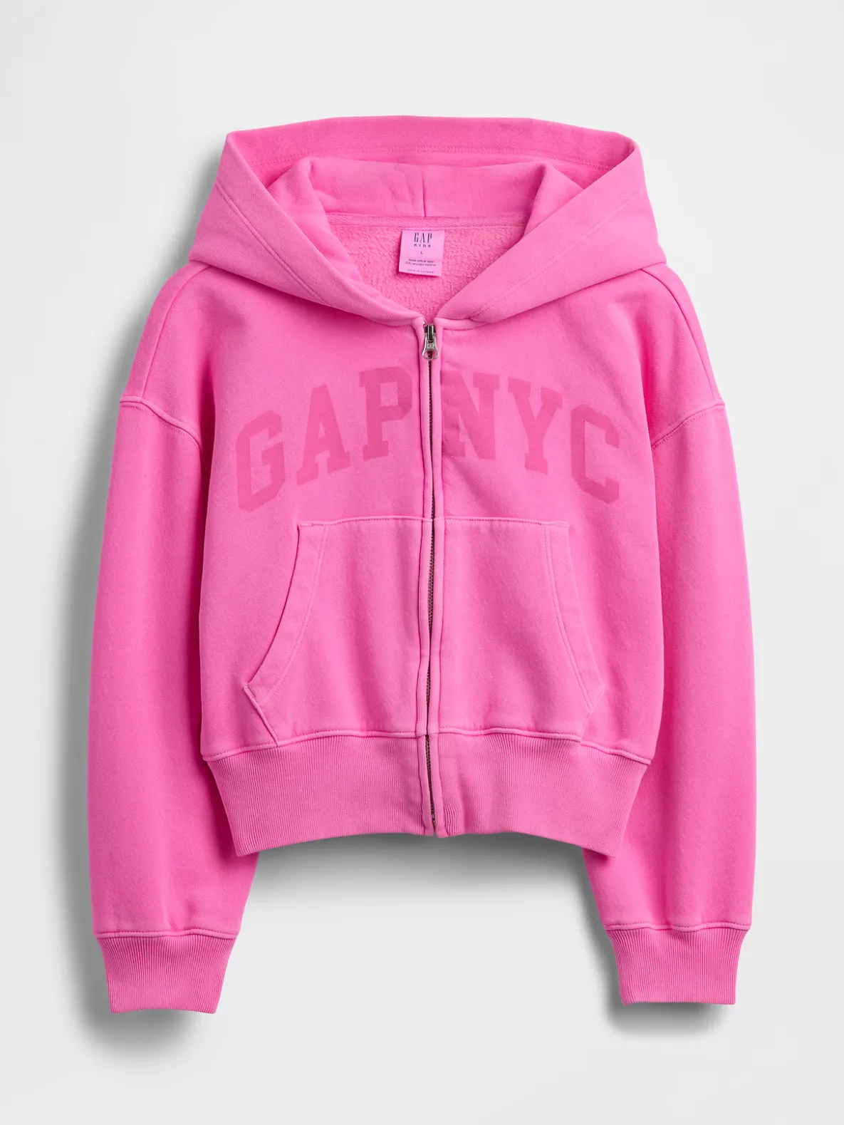 Kids VintageSoft Oversized Logo Zip Hoodie