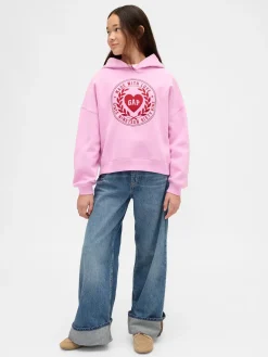 Kids VintageSoft Oversized Heart Logo Hoodie