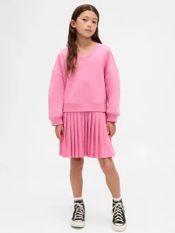 Kids VintageSoft Pleated Sweatshirt Dress