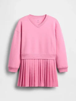 Kids VintageSoft Pleated Sweatshirt Dress