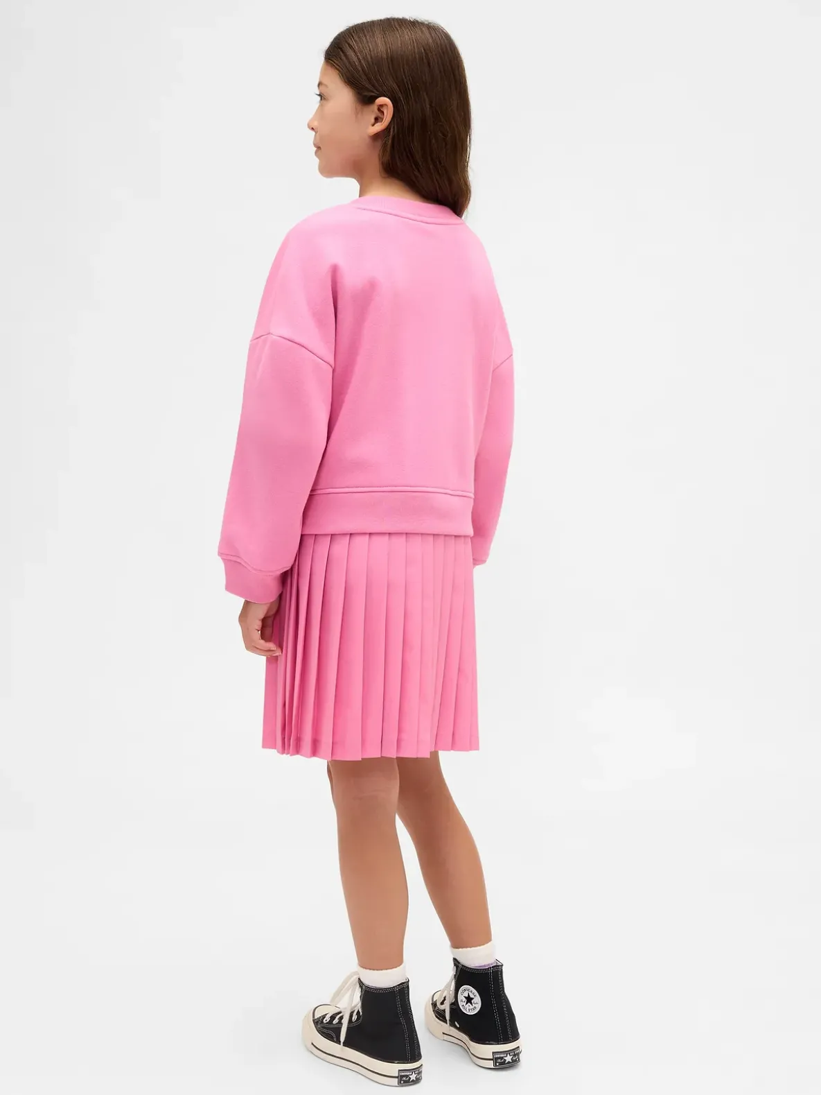 Kids VintageSoft Pleated Sweatshirt Dress