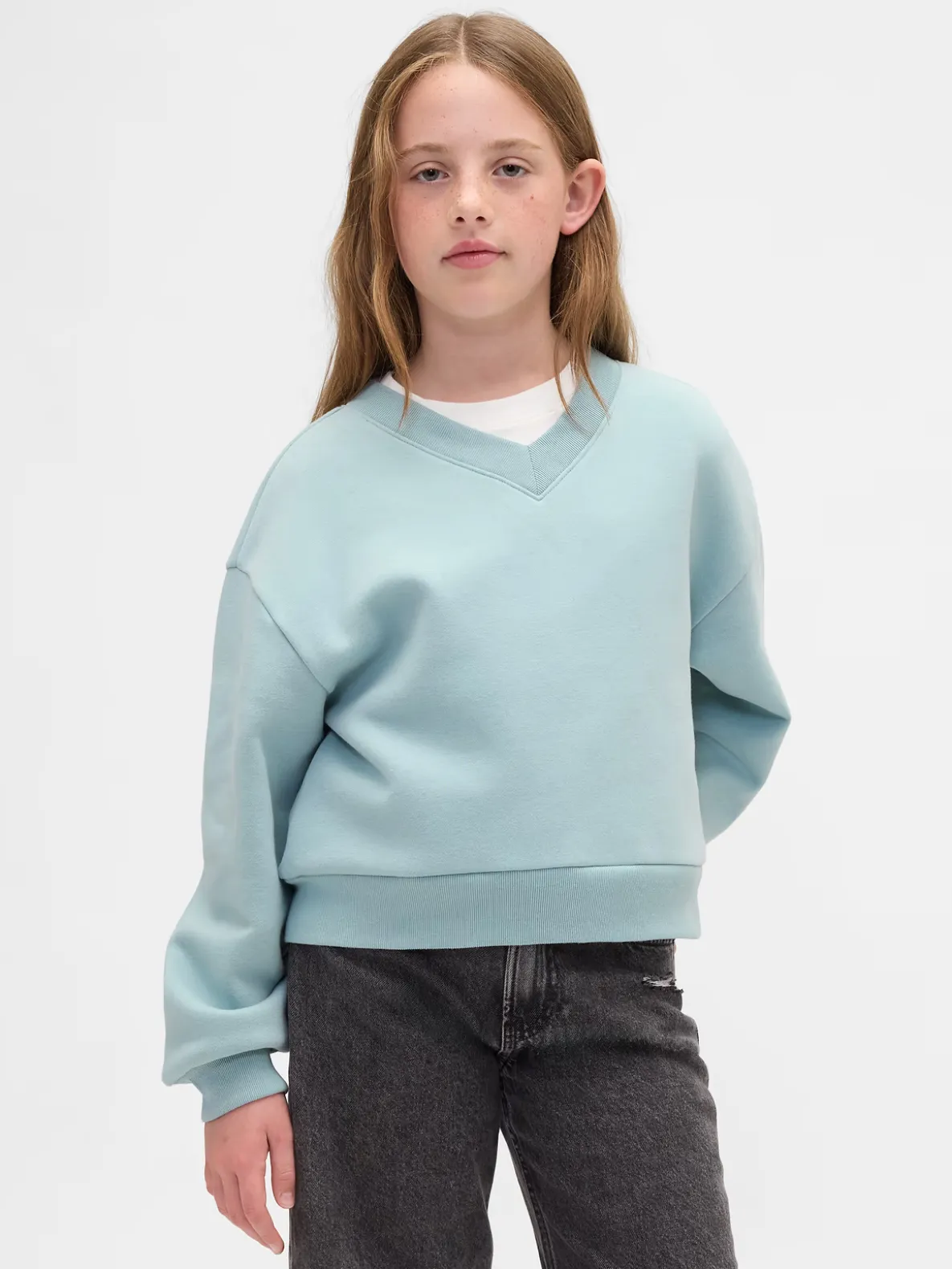 Kids VintageSoft Relaxed V-Neck Sweatshirt