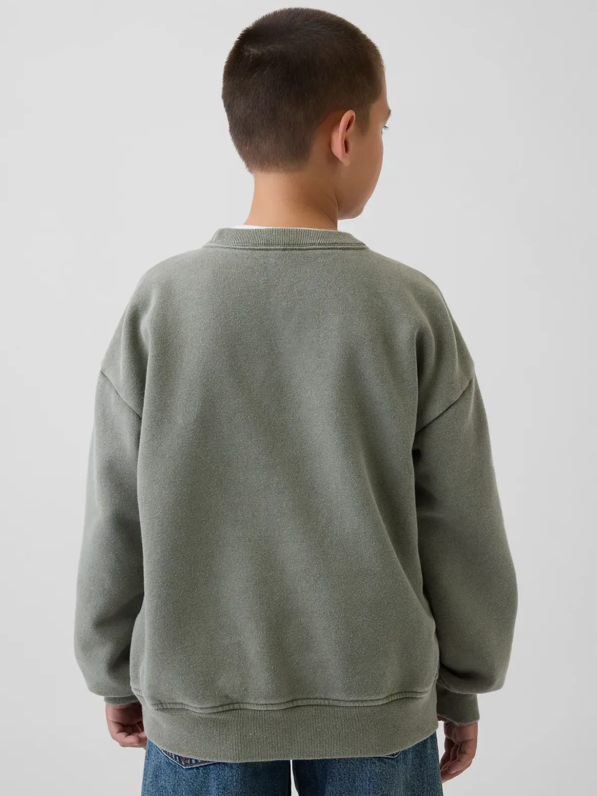 Kids VintageSoft Relaxed Crewneck Pocket Sweatshirt