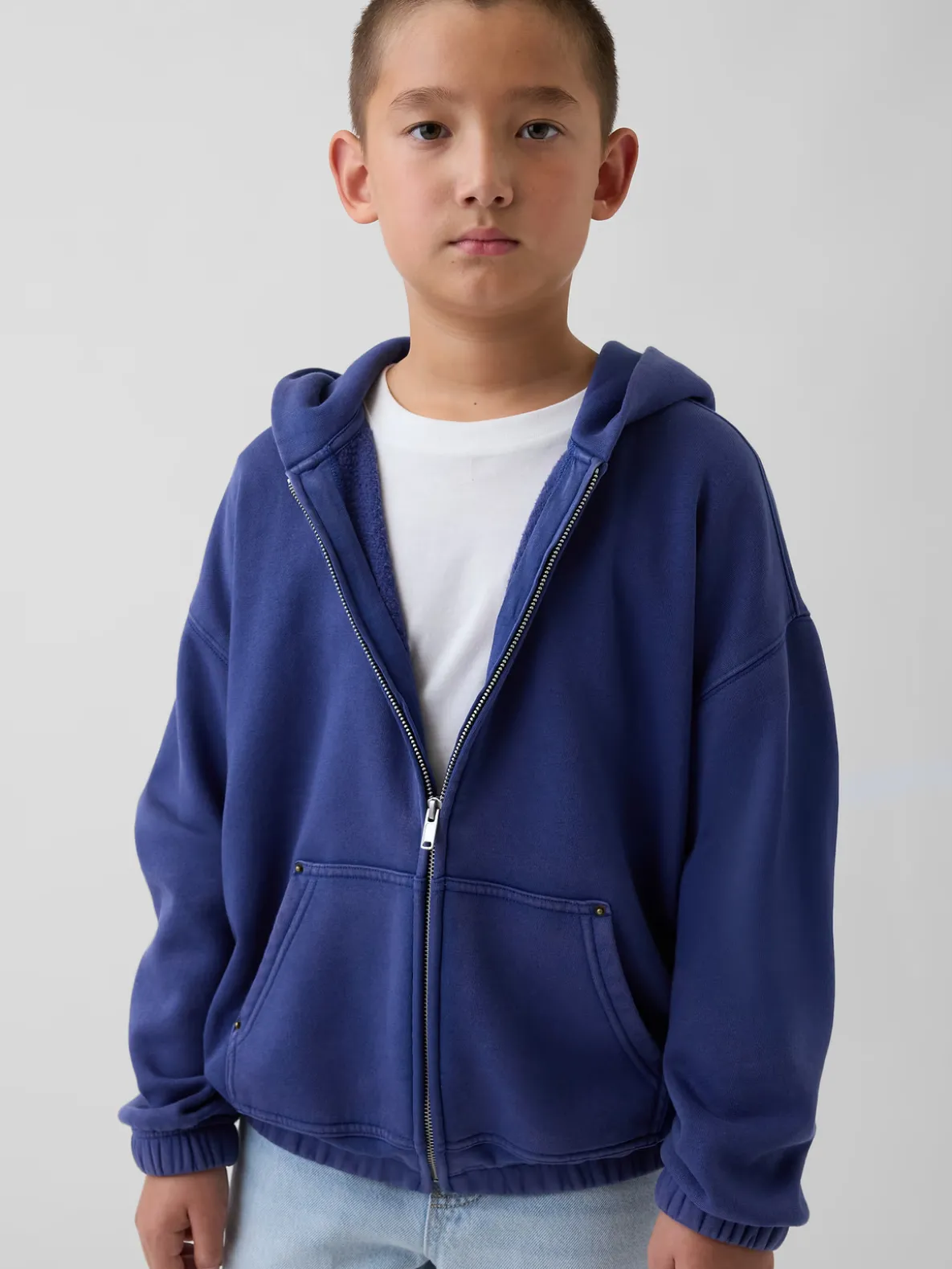 Kids VintageSoft Relaxed Zip Hoodie