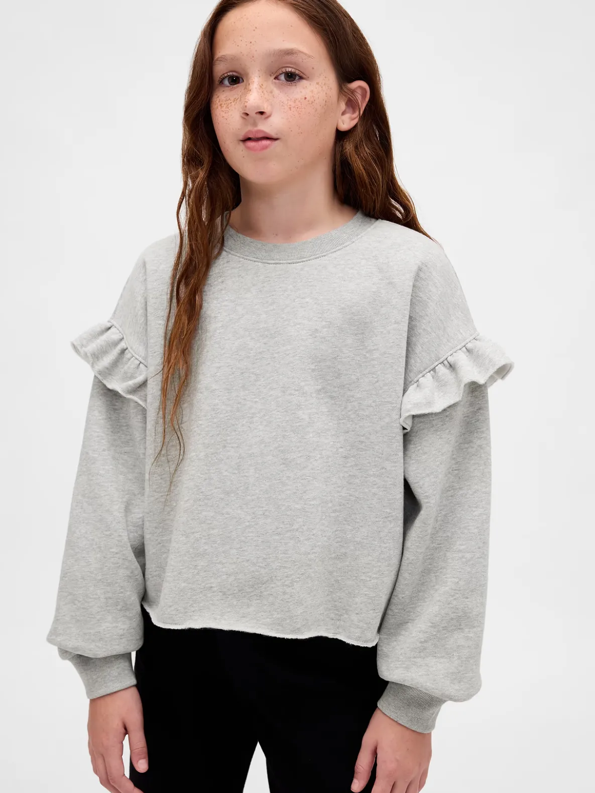 Kids VintageSoft Ruffle Sweatshirt