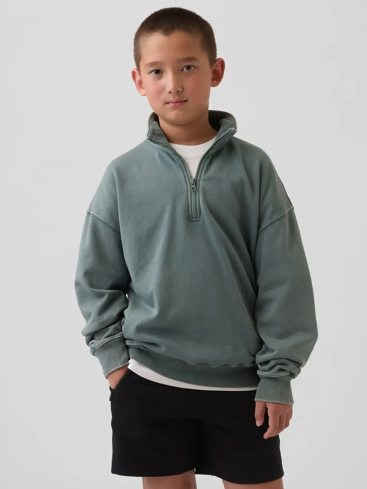 Kids VintageSoft Terry Relaxed Half-Zip Pullover