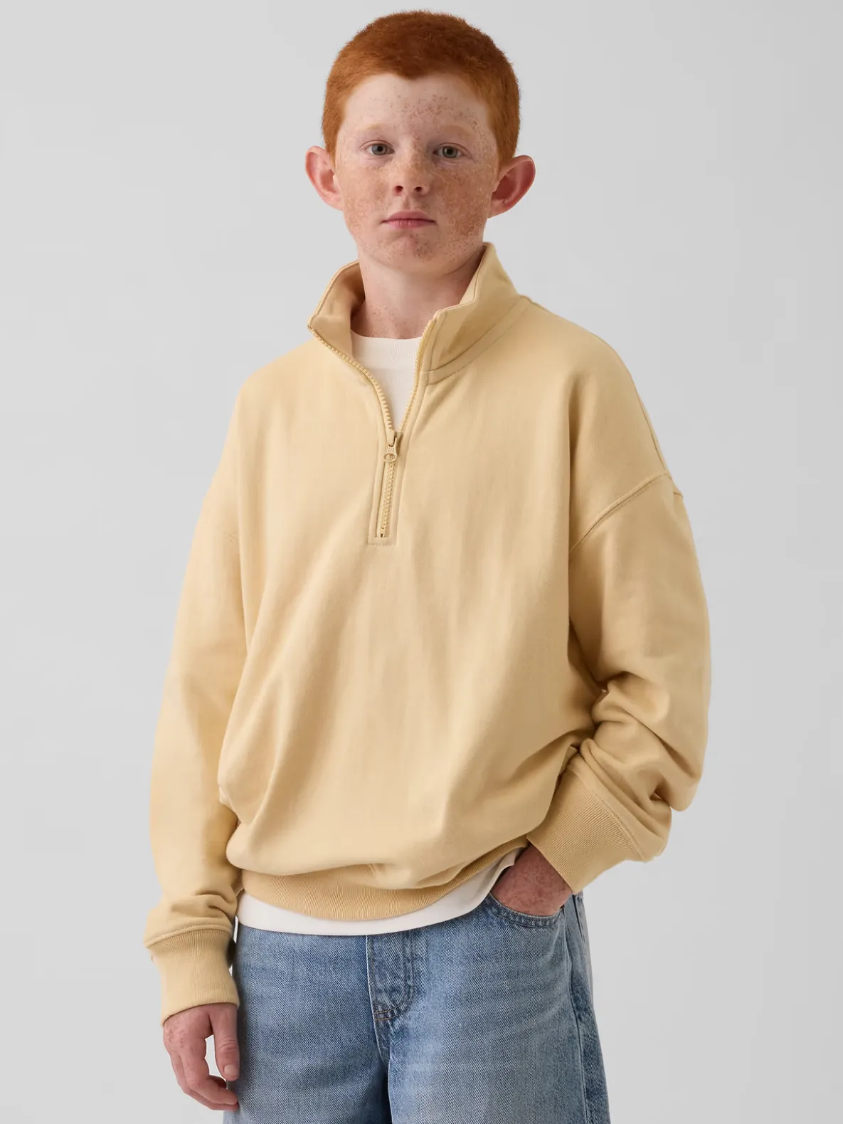 Kids VintageSoft Terry Relaxed Half-Zip Pullover