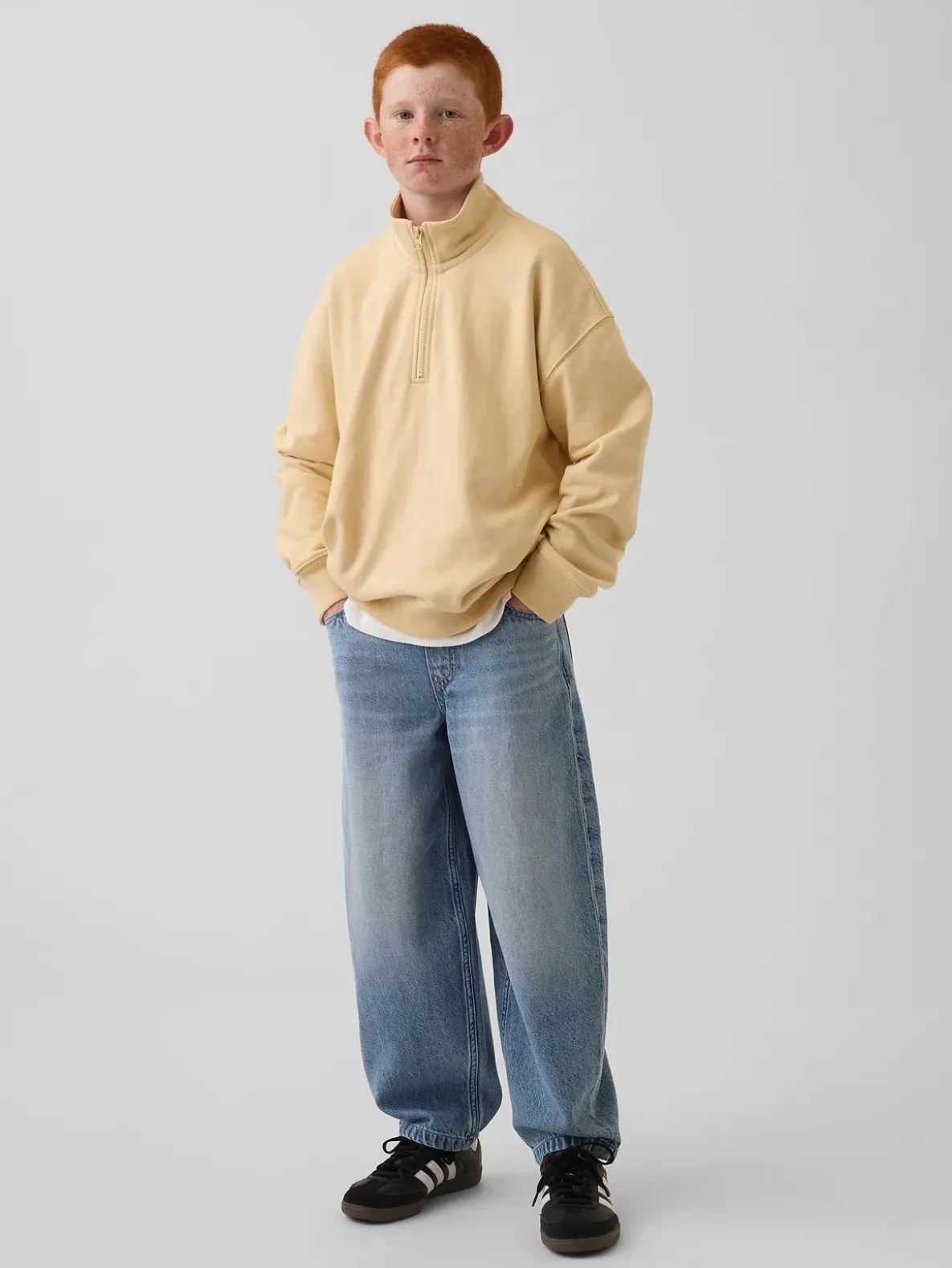 Kids VintageSoft Terry Relaxed Half-Zip Pullover