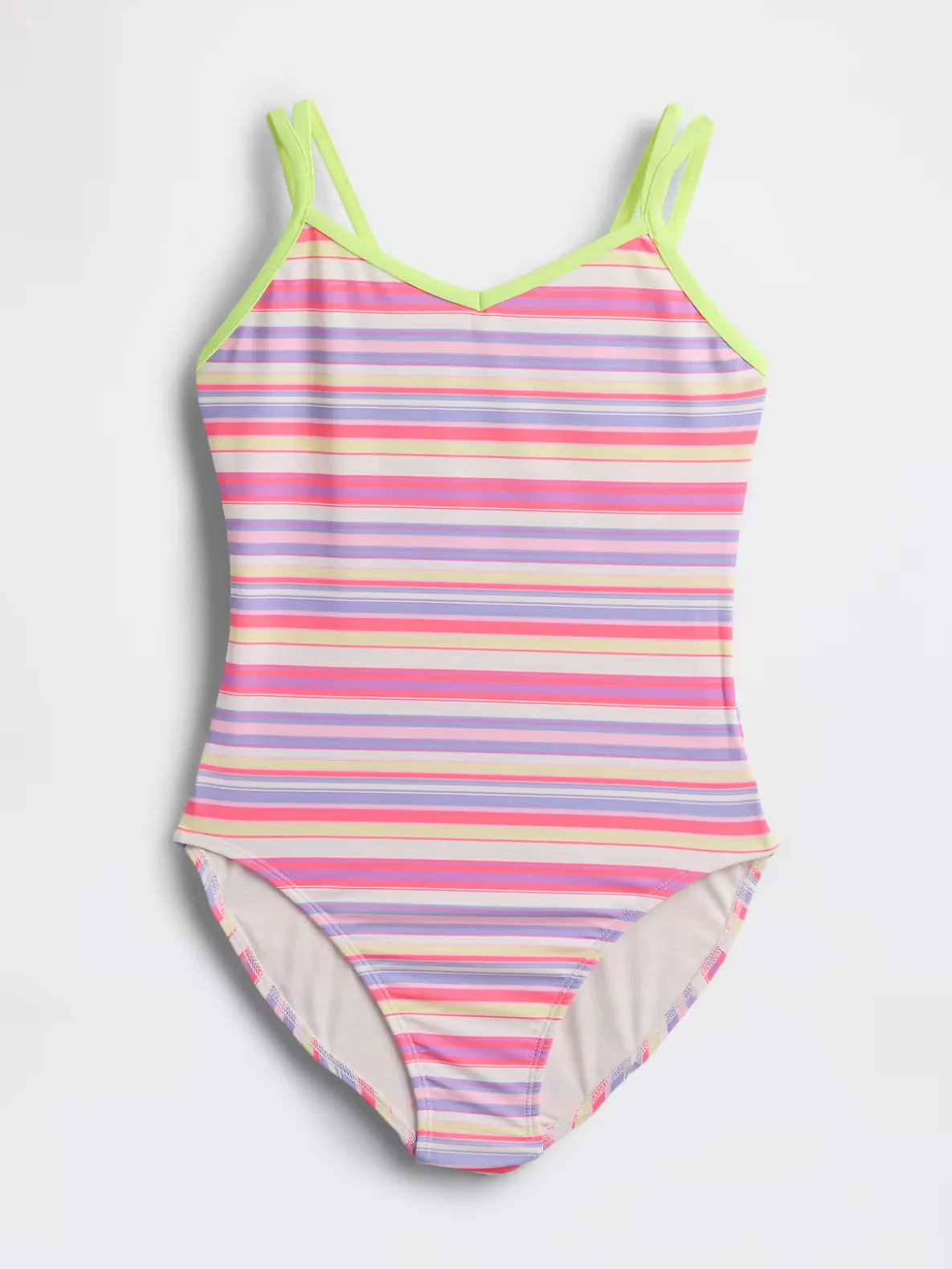 Kids V-Neck One-Piece Swimsuit