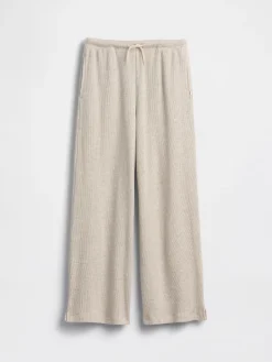Kids Waffle Relaxed Easy Wide-Leg Pants