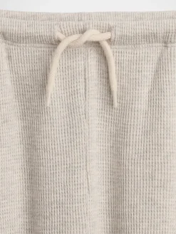 Kids Waffle Relaxed Easy Wide-Leg Pants