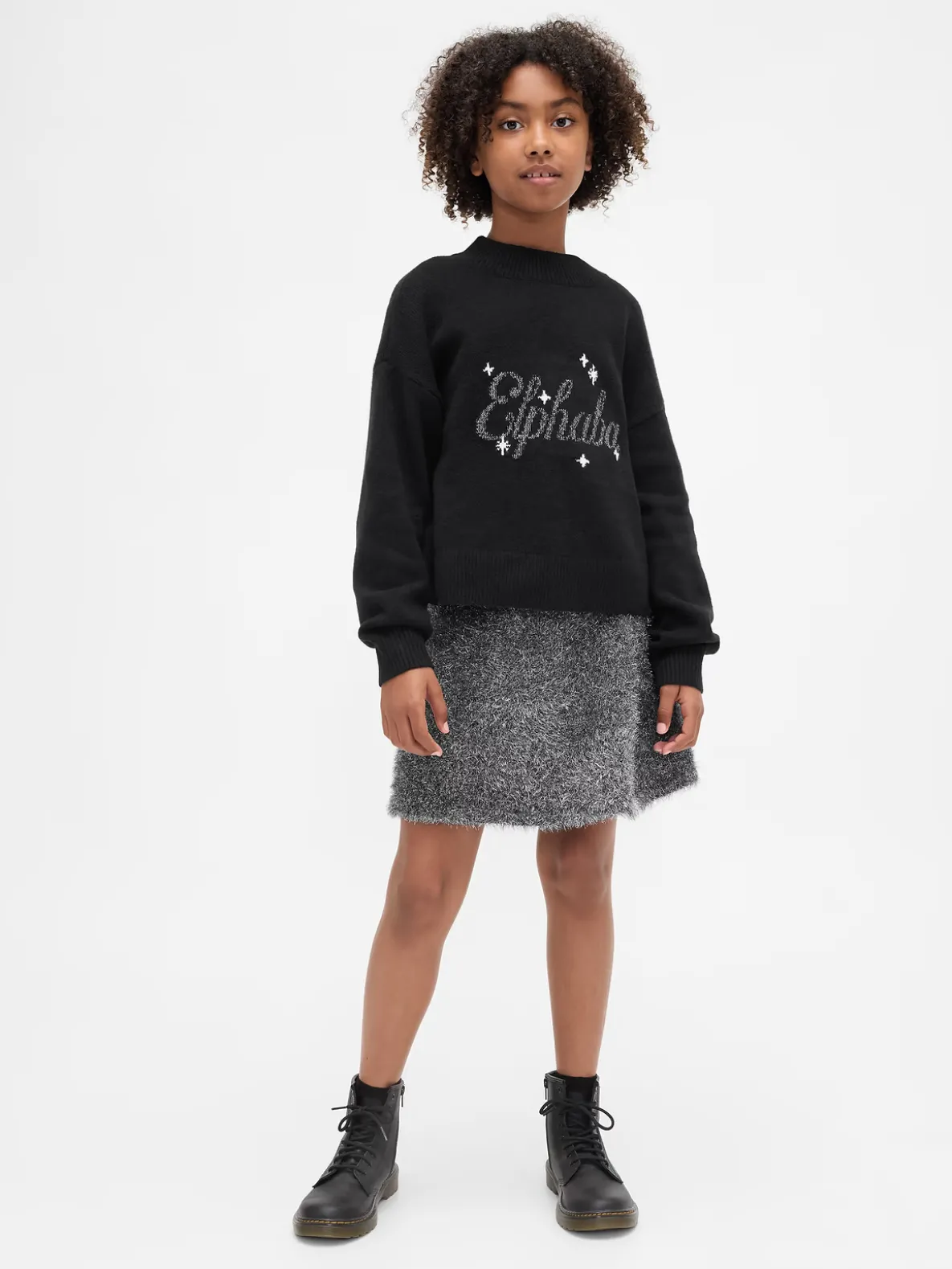Kids Wicked Tinsel Eyelash Sweater Skirt