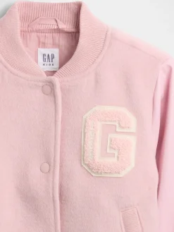 Kids Wool-Blend Varsity Bomber Jacket