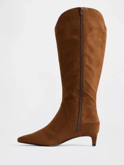 Kitten Heel Pointy Knee High Boots
