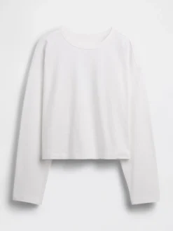 Knit Oversized Crop T-Shirt