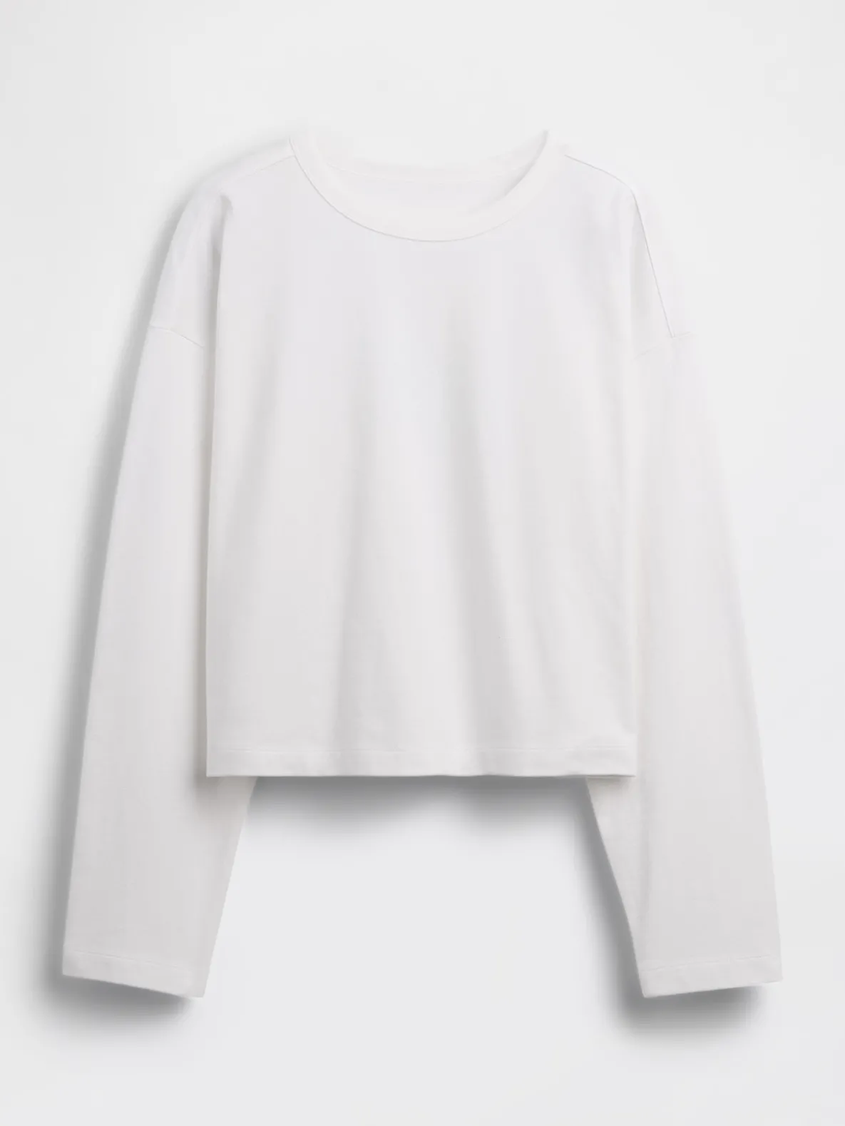 Knit Oversized Crop T-Shirt