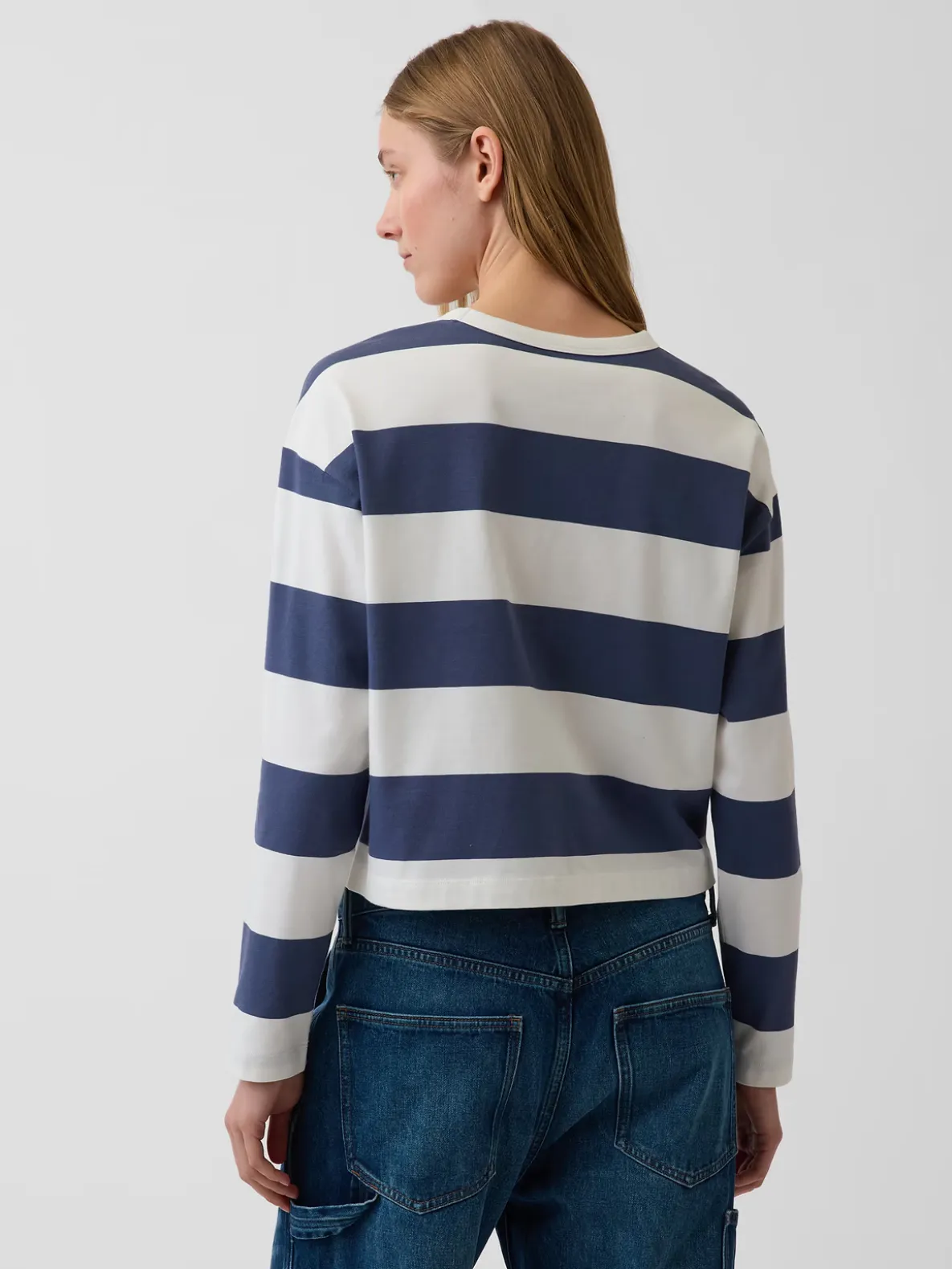 Knit Oversized Crop T-Shirt