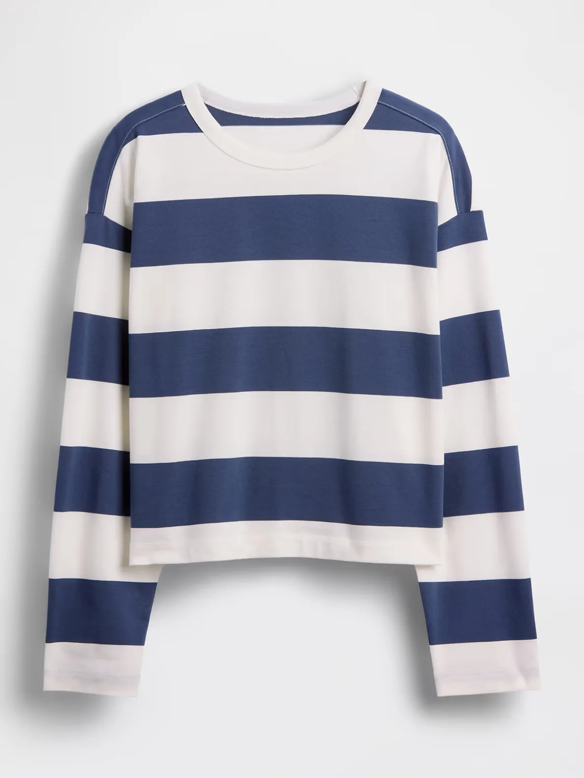 Knit Oversized Crop T-Shirt
