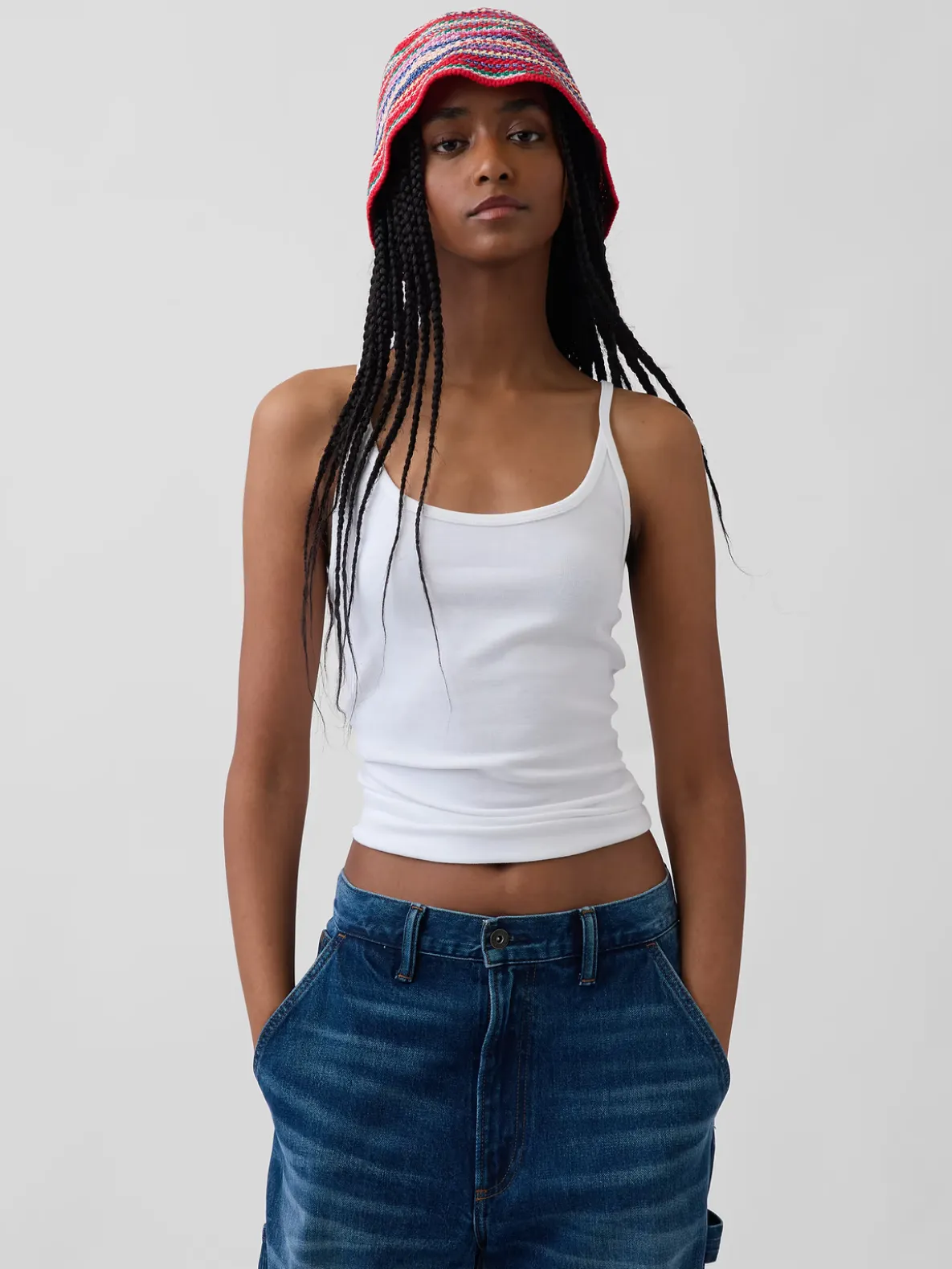 Knit Stripe Bucket Hat