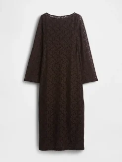 Lace Bell-Sleeve Maxi Dress