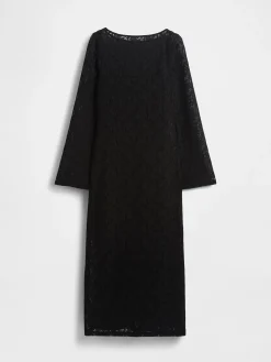 Lace Bell-Sleeve Maxi Dress
