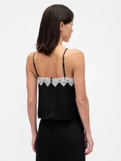 Lace-Trim Crop Cami