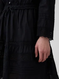 Lace-Trim Mini Dress