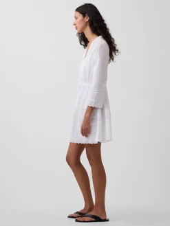 Lace-Trim Mini Dress