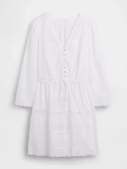 Lace-Trim Mini Dress
