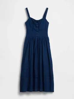 Lace-Up Corset Maxi Dress