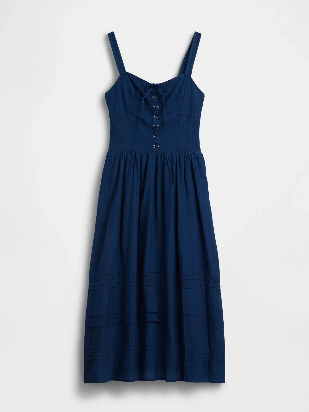 Lace-Up Corset Maxi Dress