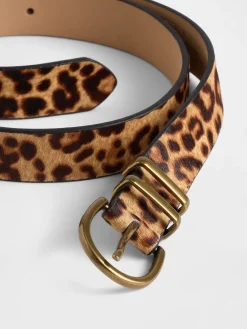 Leopard Calf Hair Belt