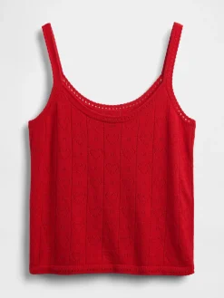 Lightweight CashSoft Pointelle Heart PJ Tank Top