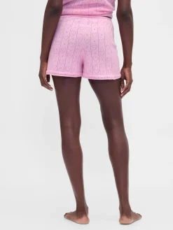 Lightweight CashSoft Pointelle Heart PJ Shorts