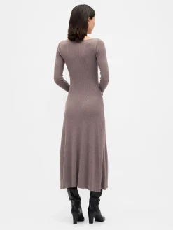 Lightweight CashSoft Rib Maxi Sweater Dress