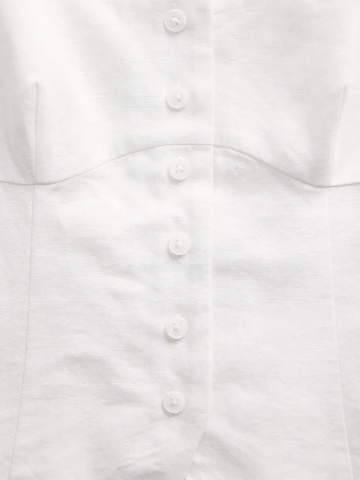 Linen-Blend Corset Vest Top