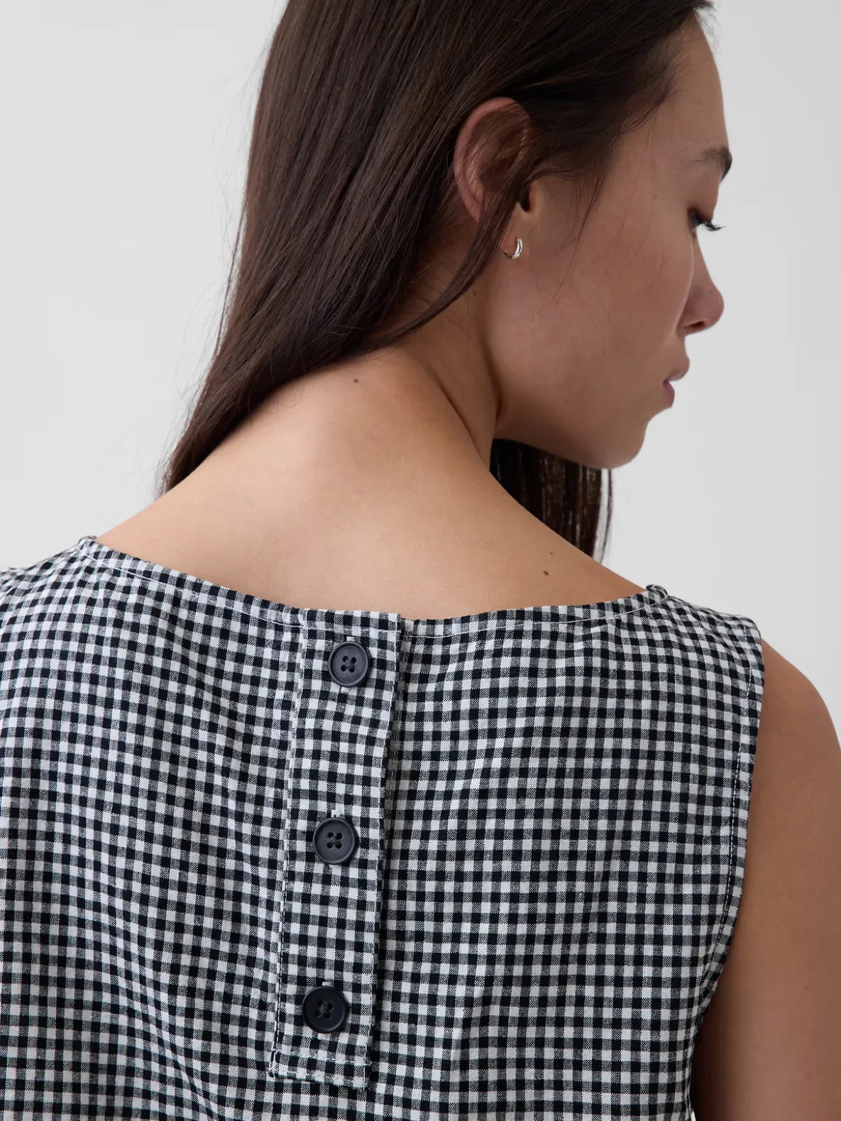 Linen-Blend Crop Shell Tank Top